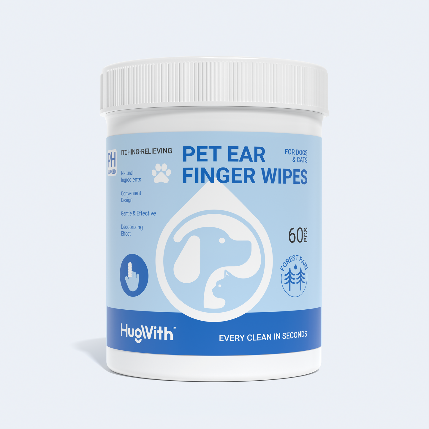 HugWith Pet Ear Care Finger Wipes