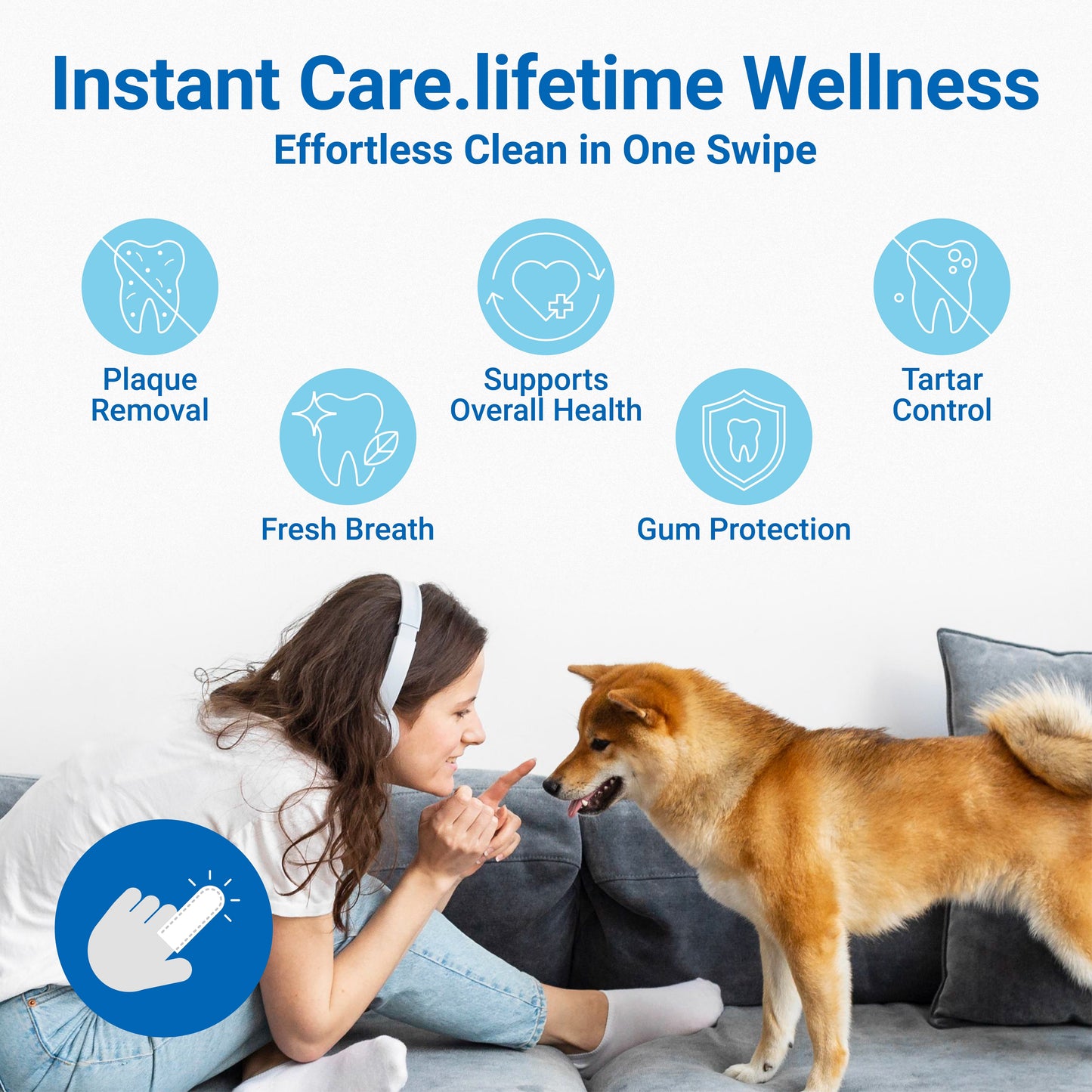 HugWith Pet Dental Care Finger Wipes